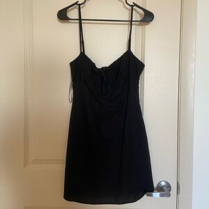 Showpo Black Linen Dress